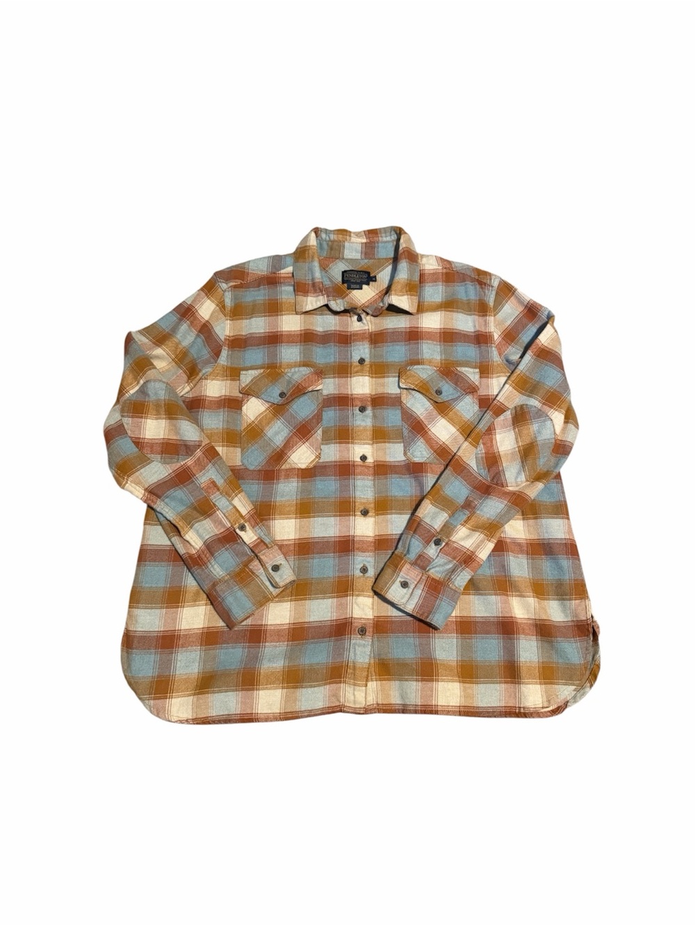 Pendleton Cotton Flannel & Long Sleeve Shirt Fall Elbow Patch